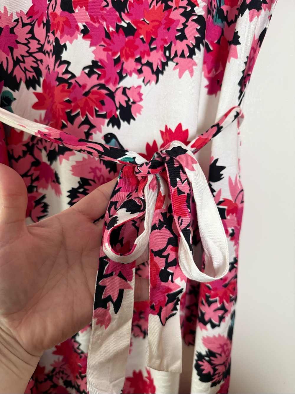 Boden Ivy Dress Bright Colorful Floral Birds Cap Sleeve Romantic Garden Party 12 - Picture 10 of 11